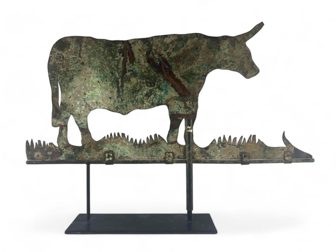 West Texas Copper Figural Steer Weather Vane, Ca. 1860-1880 (1 of 10)