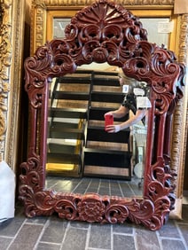 Ornate Carved Wood Mirror