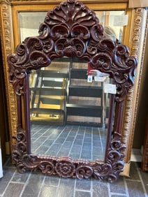 Ornate Carved Wood Mirror