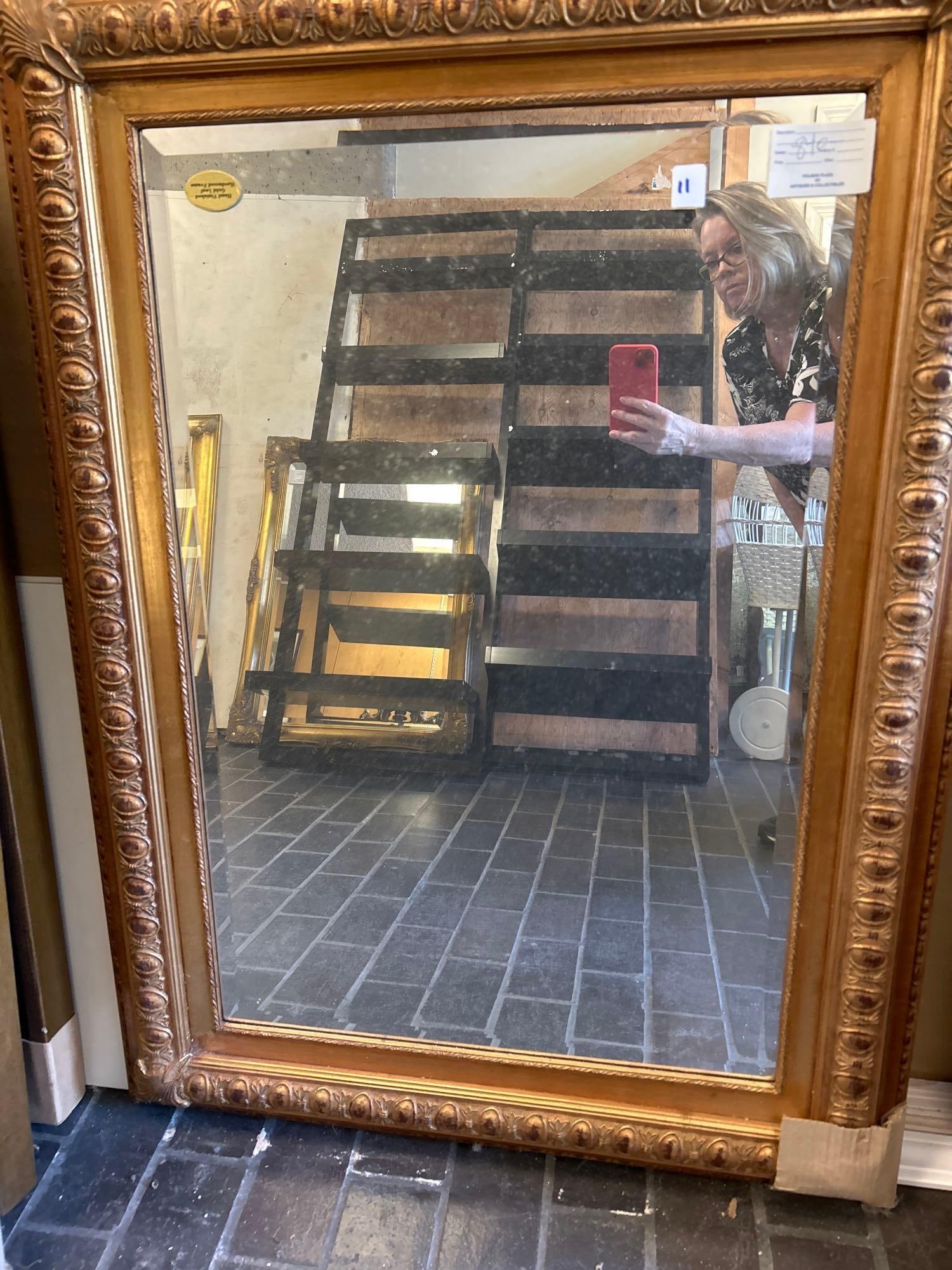 Large Gilt Beveled Wall Mirror (1 of 4)