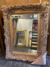 Very Large Ornate Gilt Hardwood Mirror
