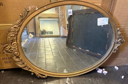Older Gilt Oval Mirror