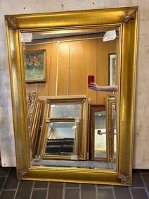Large Contemporary Gilt Hardwood Mirror