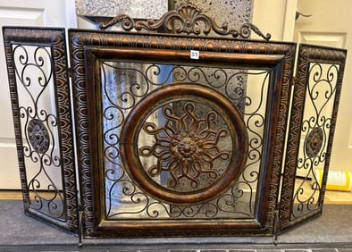 Contemporary Metal Fireplace Screen