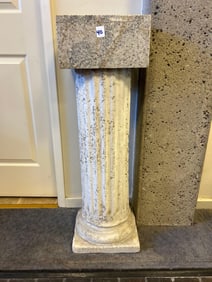 Marble Topped Plaster Pedestal