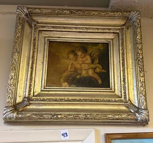 Two Angels, Oil On Canvas