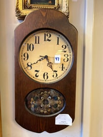Pheasant Feather Decorated Wall Clock