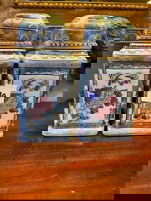 Pair Of Chinese Porcelain Canisters