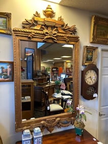Large Gilt Hardwood Wall Mirror