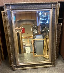 Contemporary Wall Mirror With Craquelure?Finish
