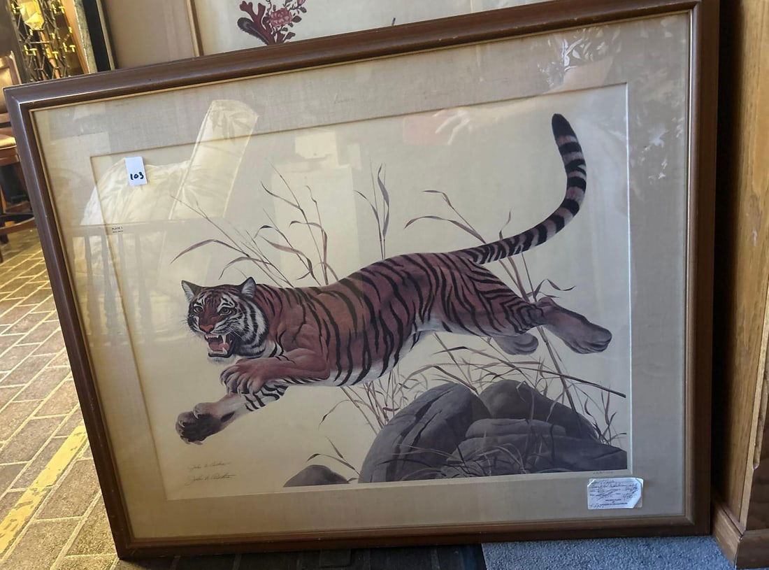 John Ruthven, Bengal Tiger, Pencil Signed Lithograph (1 of 7)