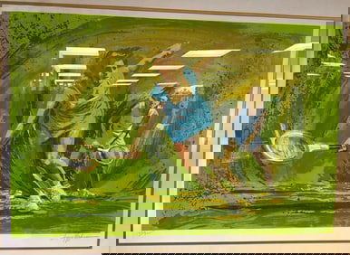 Harry Schaare, Tennis, Signed Serigraph