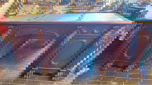 Leather Topped Mahogany Partner?s Desk