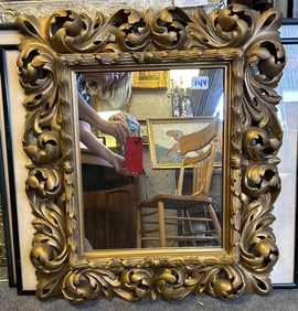 Ornate Gilt Wood Mirror