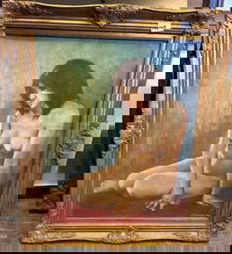 Portrait Of Seated Woman, Signed Johnson, Oil On Canvas