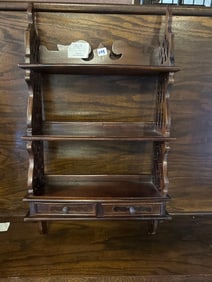 Mahogany Hanging Wall Shelf