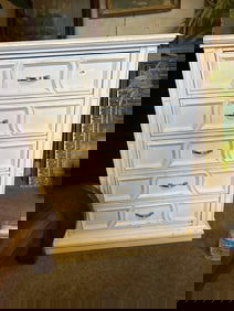 White Highboy Chest Of Drawers