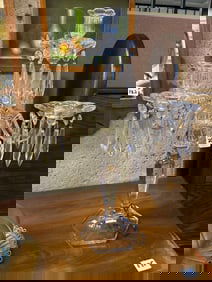 Glass Four Light Candelabrum