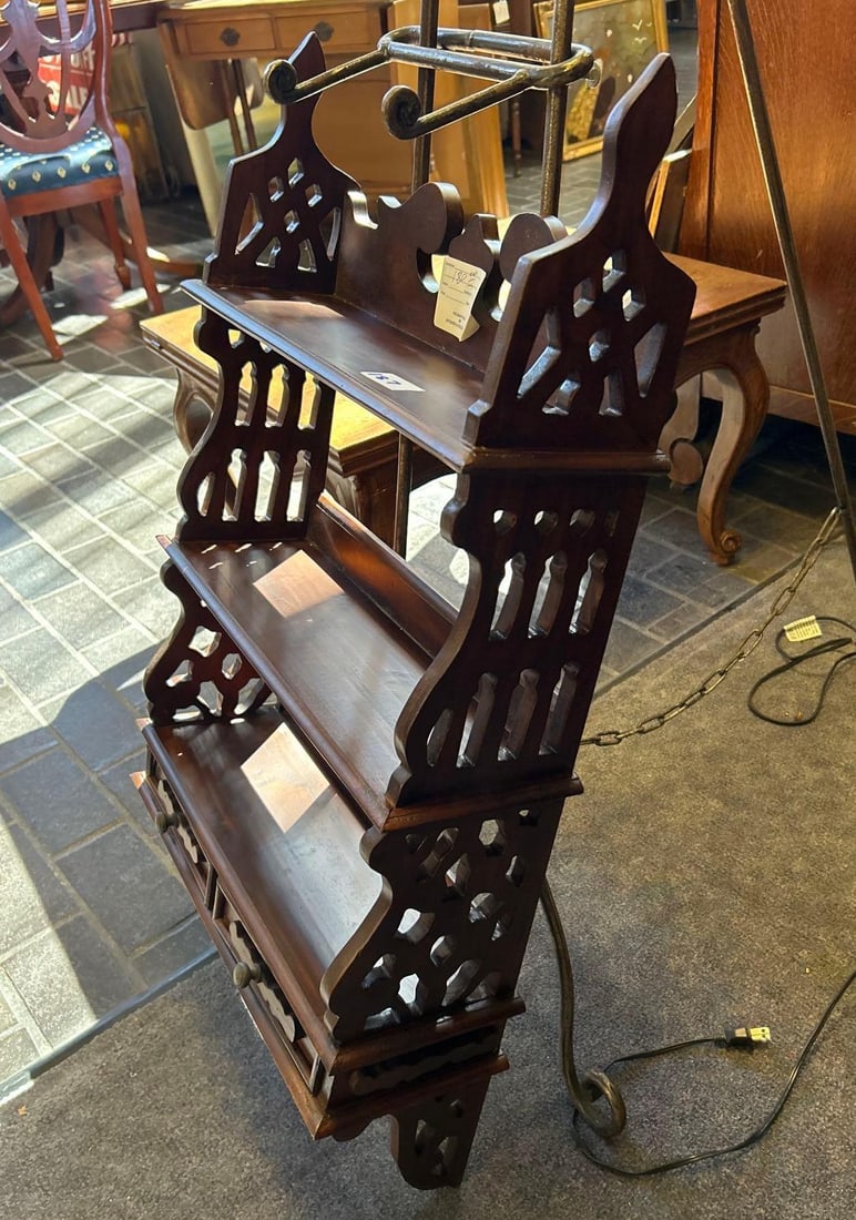 Mahogany Hanging Wall Shelf (1 of 3)