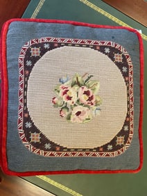 Vintage Needlepoint Pillow