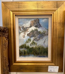 Teri Starkweather (American, Contemporary) Crystal Craig, Plein Air Mountain Landscape, Oil On Board