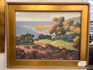 Don Munz, (California, B. 1931), Palos Verde Highlands, Oil on Canvas Board