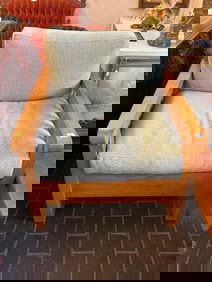 Contemporary Mission Inspired Lounge Chair