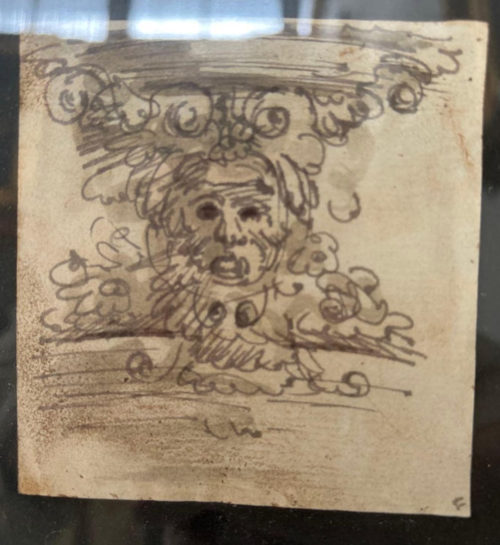 18th Century Style Italian Pen  & Ink Architectural Drawing (1 of 3)