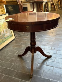 Vintage Mahogany Federal Style Drum Table