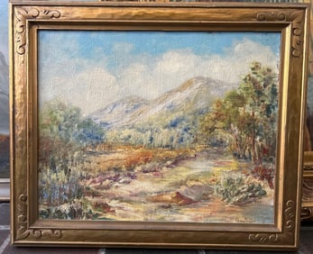 California Mountain Landscape, Oil On Canvas
