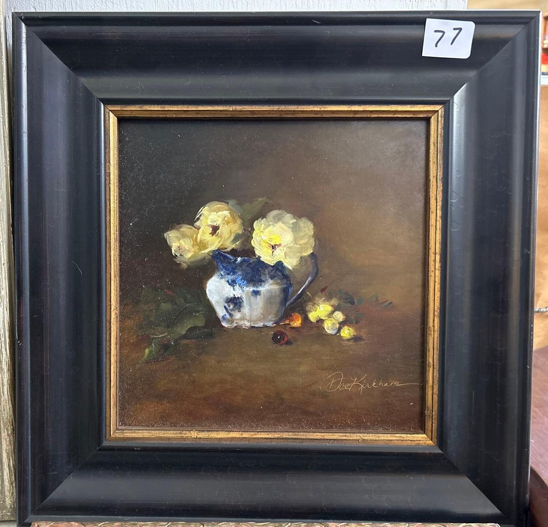 Dee Kirkham (American, Contemporary), Still Life With Flow Blue Pitcher, Oil On Board (1 of 4)