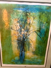 Hoi Lebadang (Vietnamese, 1921-2015), Bouquet Of Flowers, Lithograph On Paper