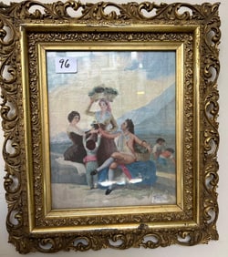 After Francisco De Goya, Autumn, Oil On Canvas On Board