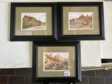 Three English Cottage Prints