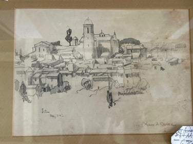 Myron A. Oliver (California, 1891-1967) Cityscape, Drawing On Paper