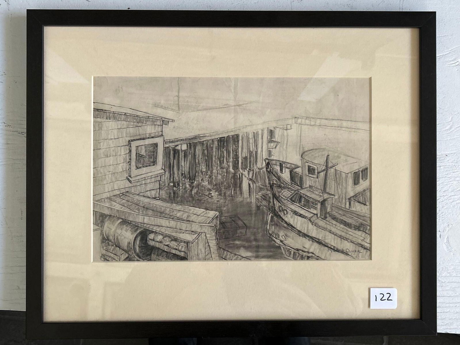 Myron A. Oliver (California, 1891-1967), Monterey Harbor Scene, Drawing On Paper (1 of 5)