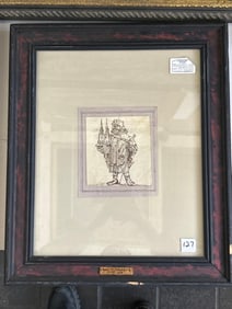 16th Century Style Drawing, Pen & Ink, Reverse Marked Lucas Cranach (1473-1553)