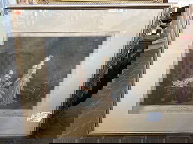 Maurice Blot, Le Contract, Colored Engraving After Jean Honore Fragonard