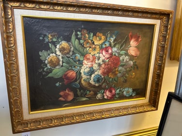 Floral Still Life, Oil On Canvas, Signed