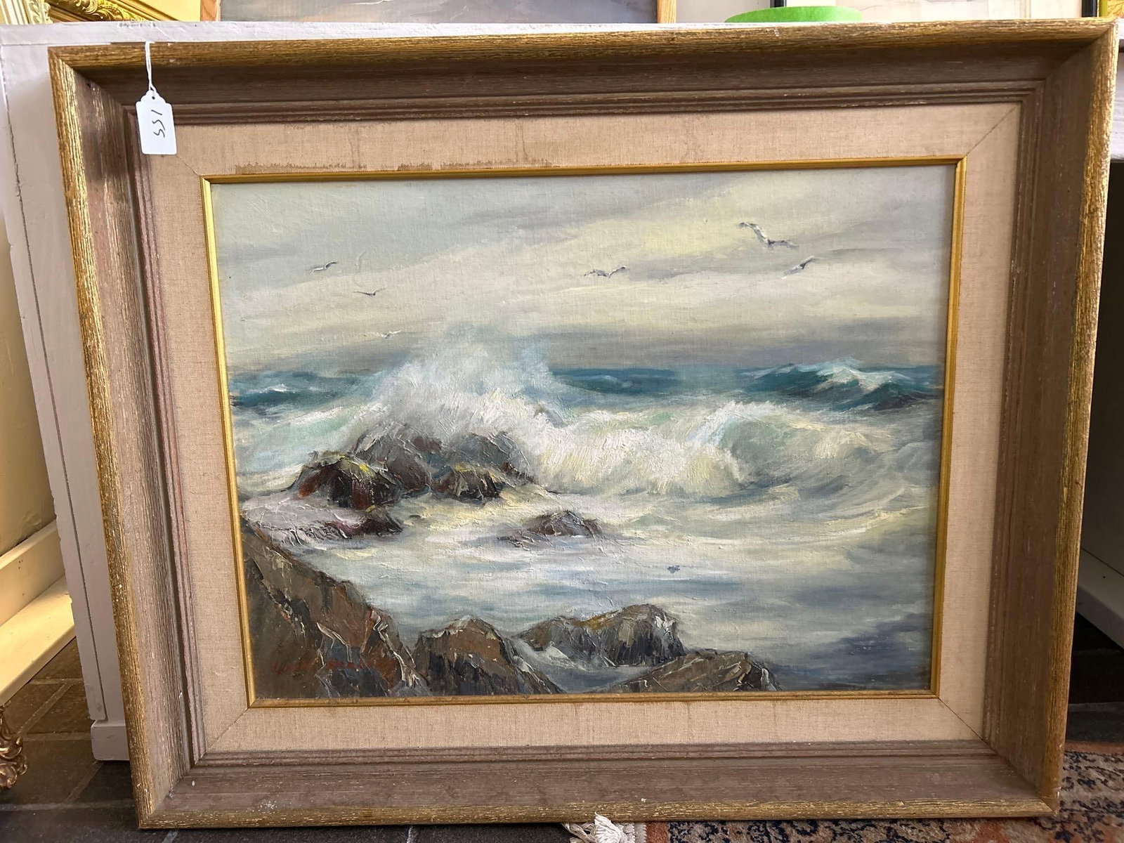 Lucille Lyon Herbert (California, 20th C.) Carmel Seascape, Oil On Canvas Board (1 of 7)