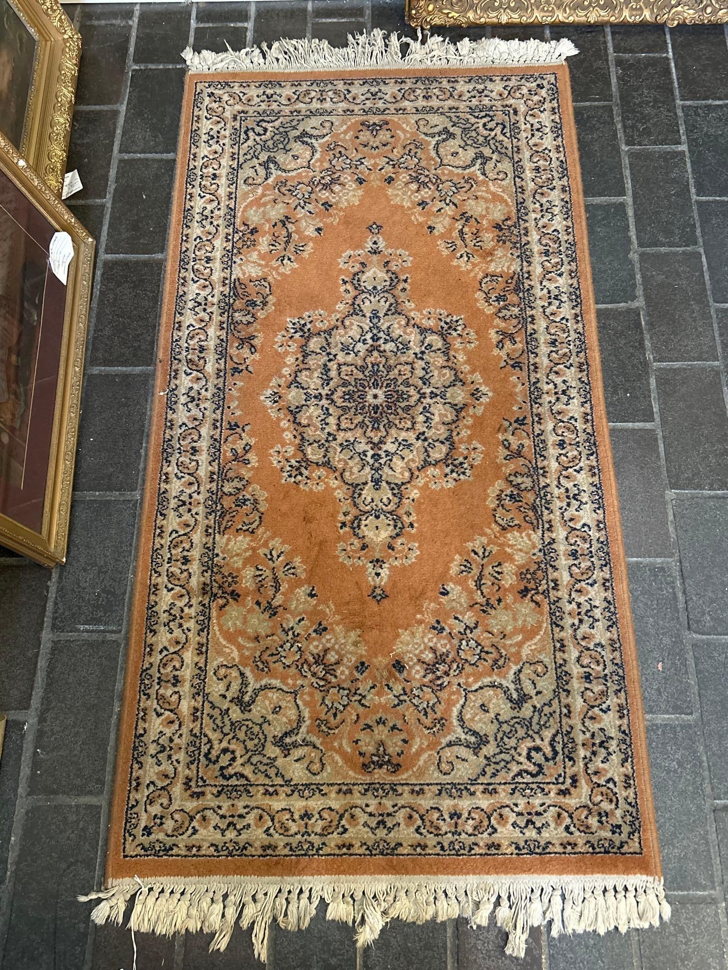 Persian Style Prayer Rug: Persian Style Prayer Rug. Approximately 53 x 27.0 in.