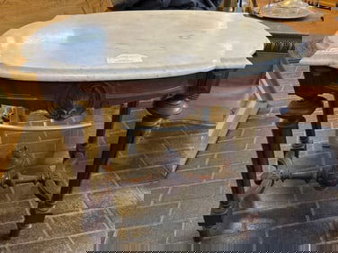 Victorian Marble Top Parlor Table