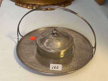 Sheffield Nickel Silver Serving Platter Jelly Dish