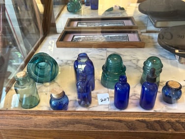Group Of Cobalt Blue & Other Glass Items
