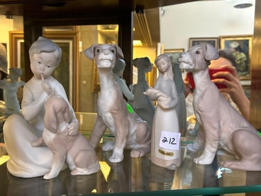 Group Of Lladro Porcelain Bisque Figures