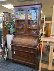 Antique Victorian Cylinder Secretary