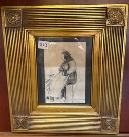 Myron A. Oliver (California, 1891-1967), Portrait Of A Woman, Drawing On Paper