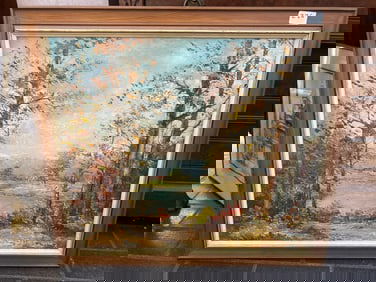 Autumn Landscape, Oil On Board, Signed T. Azeen