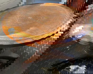 19th Century Gilt Leather Top Writing Table