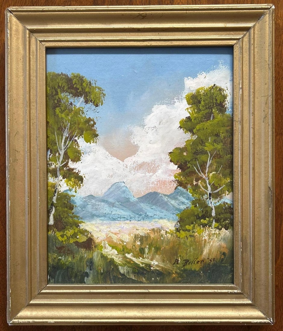 Alvin J. Beller (American, 1902-1968), California Mountain Landscape, Watercolor On Board. (1 of 5)